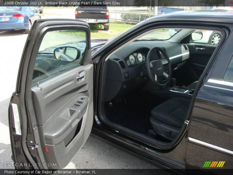 Brilliant Black Crystal Pearl / Dark Slate Gray 2008 Chrysler 300 LX