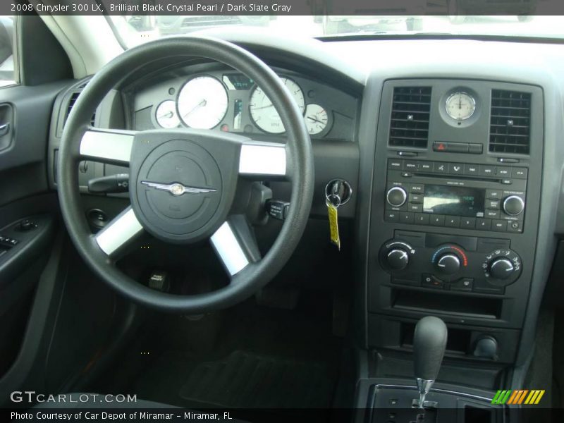 Brilliant Black Crystal Pearl / Dark Slate Gray 2008 Chrysler 300 LX