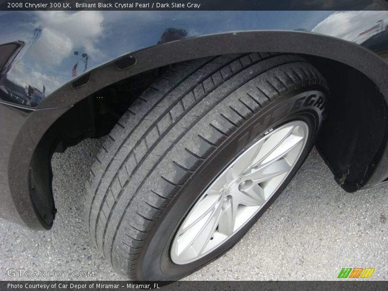 Brilliant Black Crystal Pearl / Dark Slate Gray 2008 Chrysler 300 LX