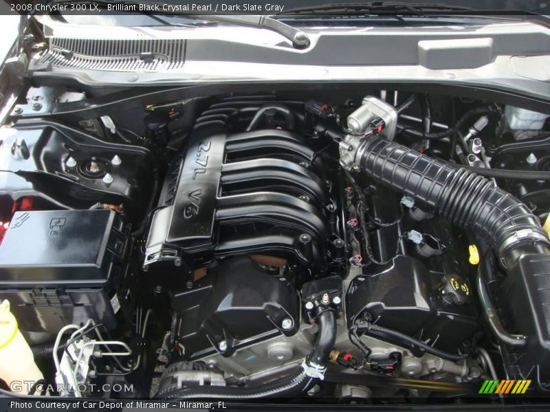 Brilliant Black Crystal Pearl / Dark Slate Gray 2008 Chrysler 300 LX