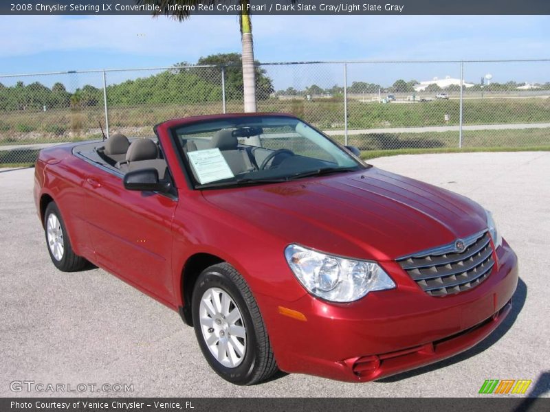 Inferno Red Crystal Pearl / Dark Slate Gray/Light Slate Gray 2008 Chrysler Sebring LX Convertible