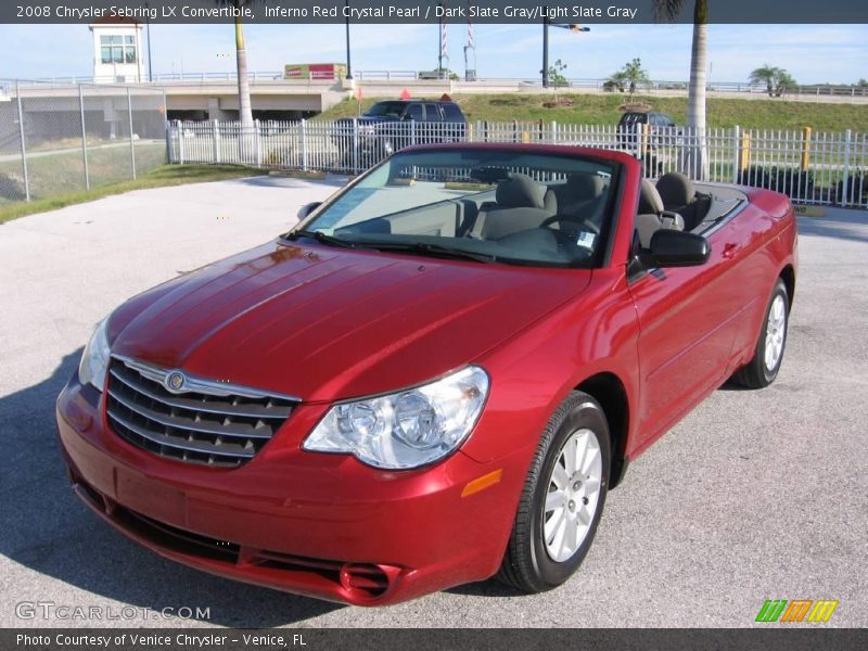 Inferno Red Crystal Pearl / Dark Slate Gray/Light Slate Gray 2008 Chrysler Sebring LX Convertible