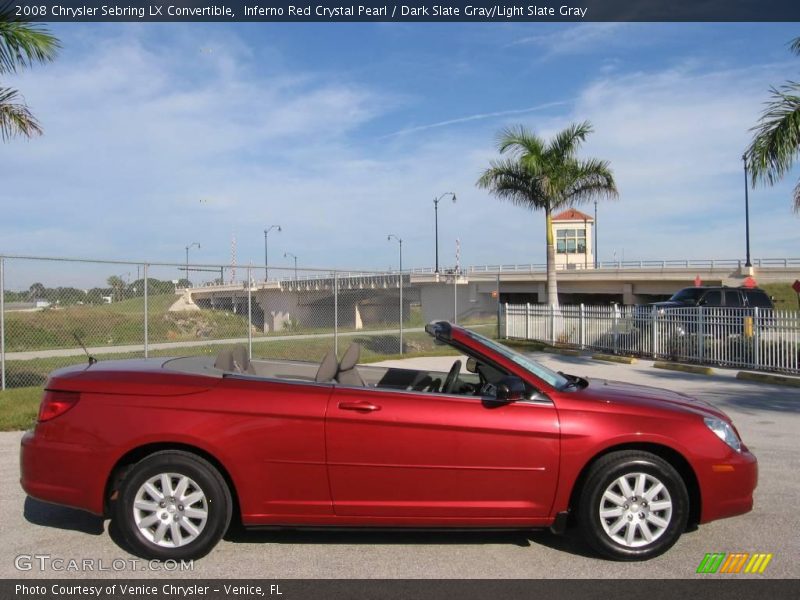Inferno Red Crystal Pearl / Dark Slate Gray/Light Slate Gray 2008 Chrysler Sebring LX Convertible