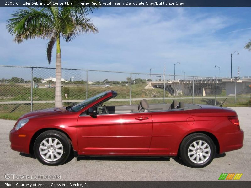 Inferno Red Crystal Pearl / Dark Slate Gray/Light Slate Gray 2008 Chrysler Sebring LX Convertible