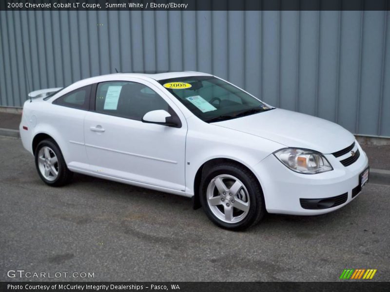 Summit White / Ebony/Ebony 2008 Chevrolet Cobalt LT Coupe