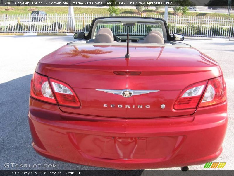 Inferno Red Crystal Pearl / Dark Slate Gray/Light Slate Gray 2008 Chrysler Sebring LX Convertible