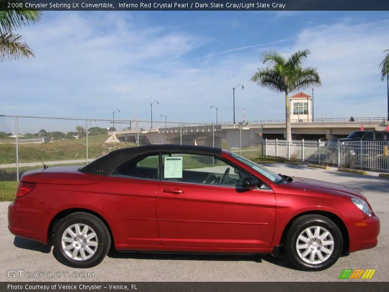 Inferno Red Crystal Pearl / Dark Slate Gray/Light Slate Gray 2008 Chrysler Sebring LX Convertible