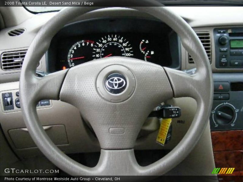 Desert Sand Mica / Beige 2008 Toyota Corolla LE