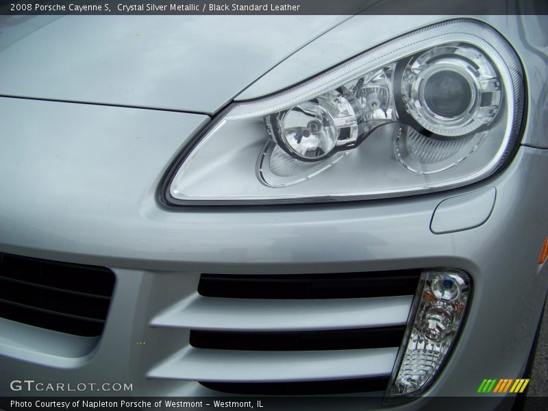 Crystal Silver Metallic / Black Standard Leather 2008 Porsche Cayenne S