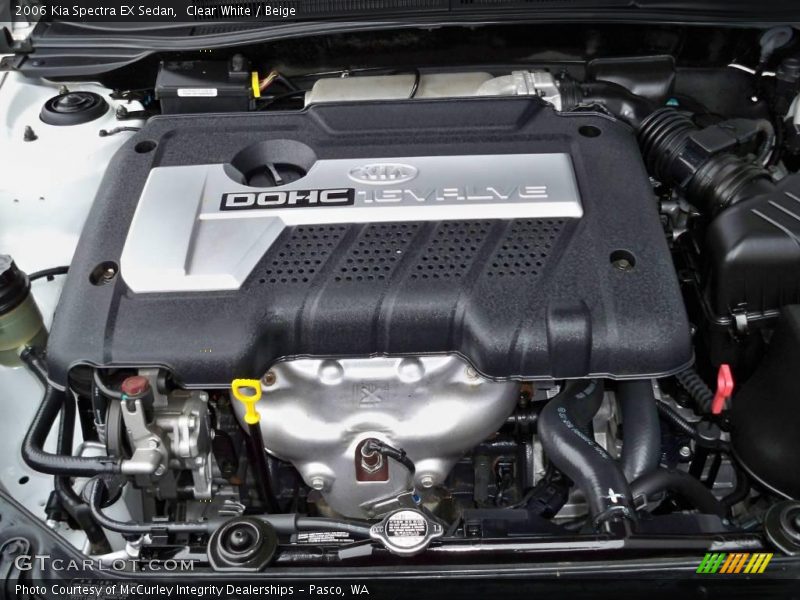 Clear White / Beige 2006 Kia Spectra EX Sedan