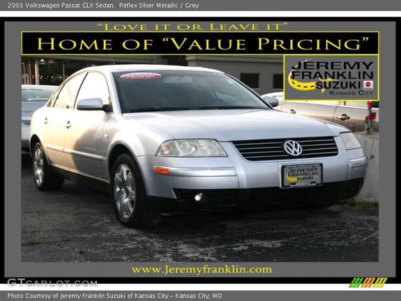 Reflex Silver Metallic / Grey 2003 Volkswagen Passat GLX Sedan