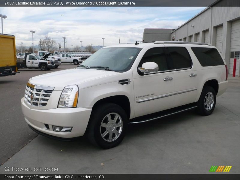 White Diamond / Cocoa/Light Cashmere 2007 Cadillac Escalade ESV AWD