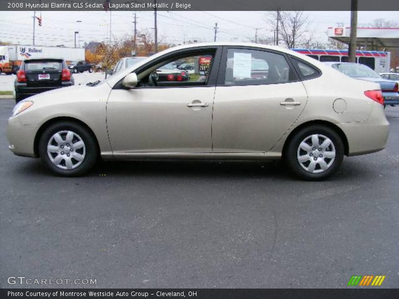 Laguna Sand Metallic / Beige 2008 Hyundai Elantra GLS Sedan
