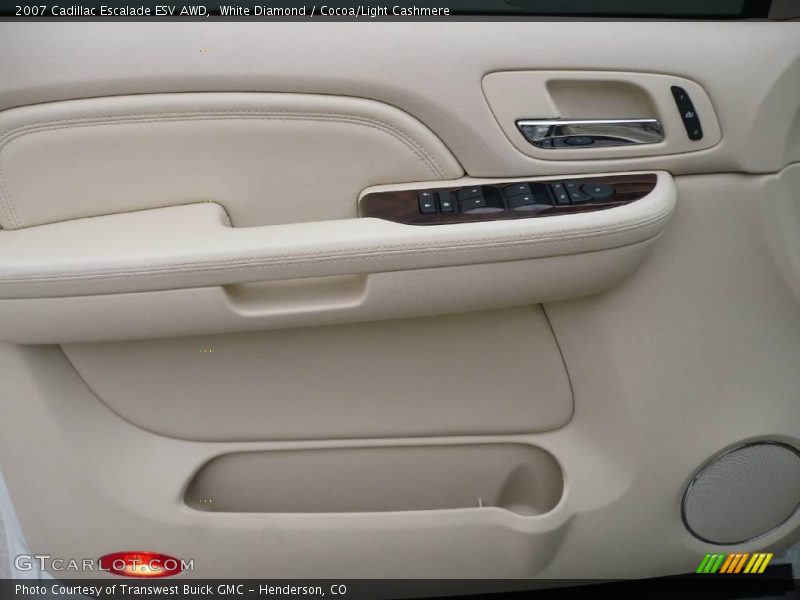 White Diamond / Cocoa/Light Cashmere 2007 Cadillac Escalade ESV AWD