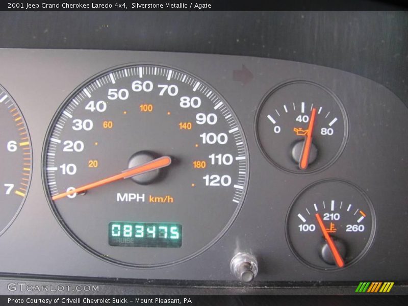 Silverstone Metallic / Agate 2001 Jeep Grand Cherokee Laredo 4x4