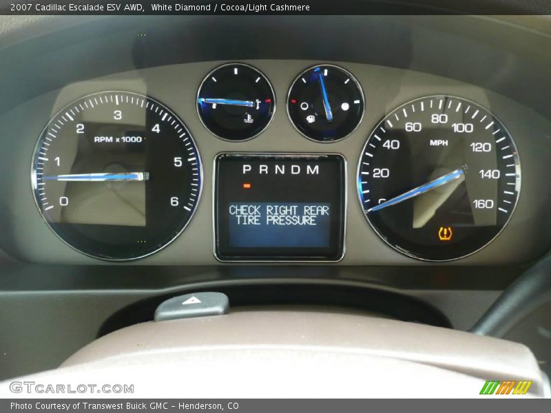 White Diamond / Cocoa/Light Cashmere 2007 Cadillac Escalade ESV AWD
