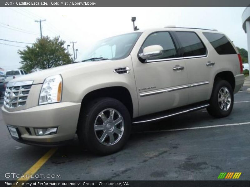 Gold Mist / Ebony/Ebony 2007 Cadillac Escalade