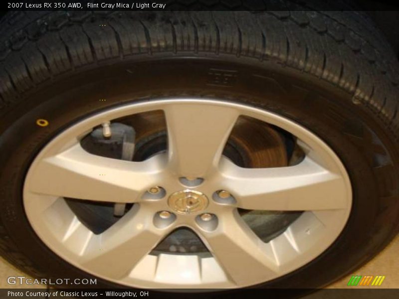 Flint Gray Mica / Light Gray 2007 Lexus RX 350 AWD