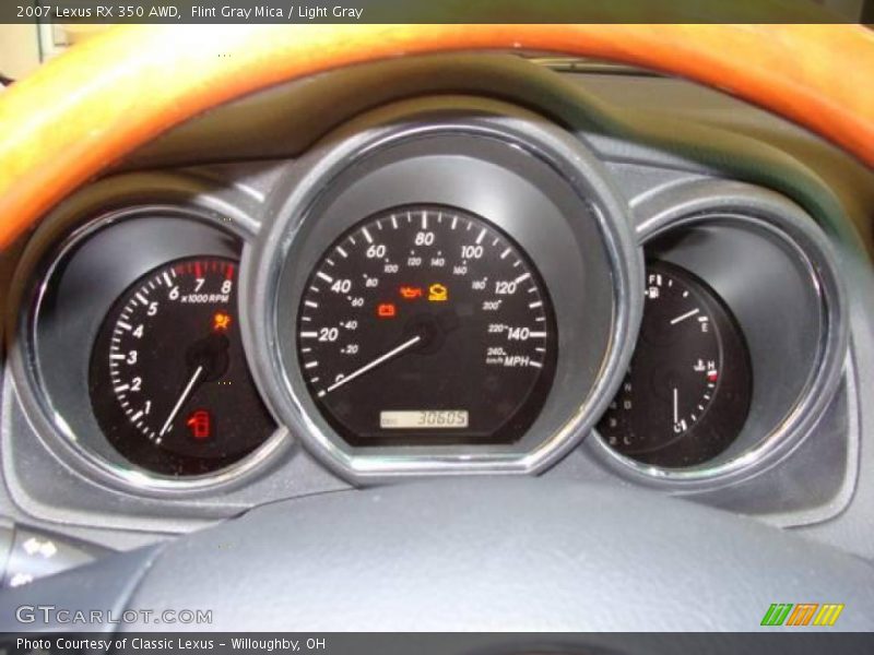 Flint Gray Mica / Light Gray 2007 Lexus RX 350 AWD