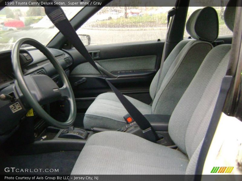 Super White / Gray 1990 Toyota Camry Deluxe Sedan