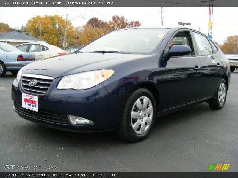 Regatta Blue Metallic / Gray 2008 Hyundai Elantra GLS Sedan