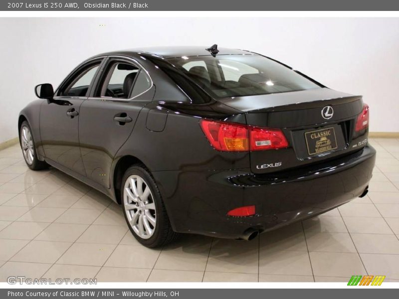 Obsidian Black / Black 2007 Lexus IS 250 AWD