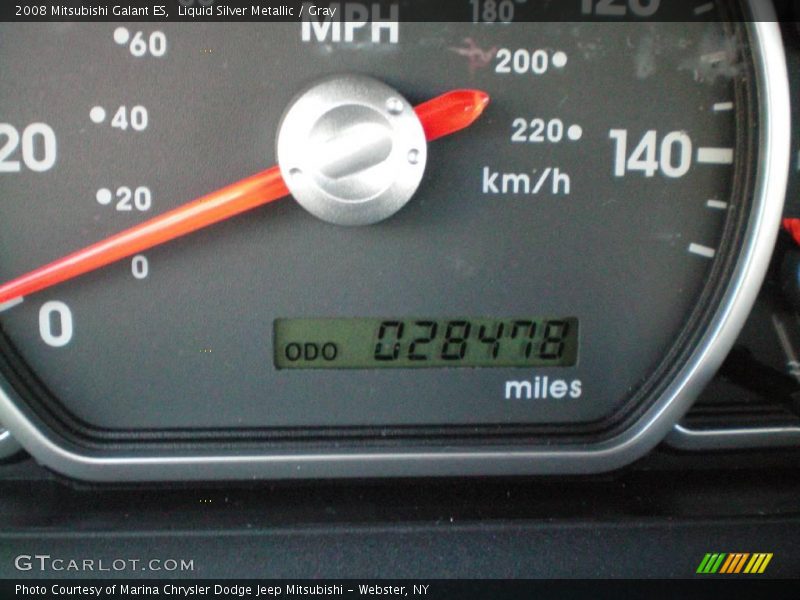 Liquid Silver Metallic / Gray 2008 Mitsubishi Galant ES
