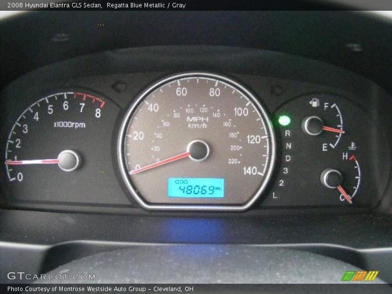 Regatta Blue Metallic / Gray 2008 Hyundai Elantra GLS Sedan