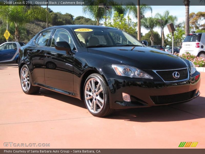 Obsidian Black / Cashmere Beige 2008 Lexus IS 250