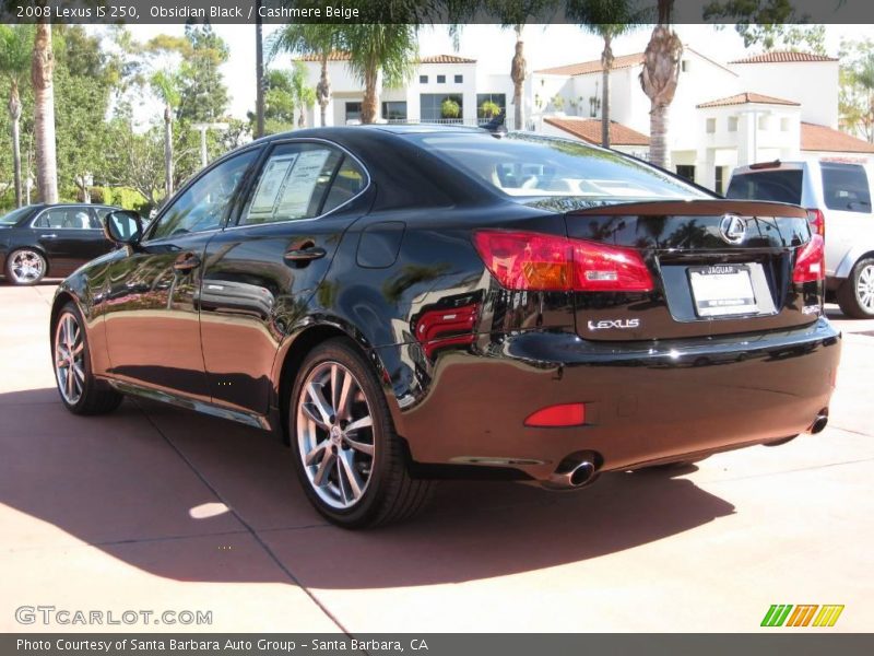 Obsidian Black / Cashmere Beige 2008 Lexus IS 250