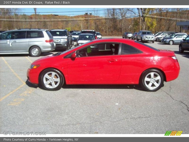 Rallye Red / Black 2007 Honda Civic EX Coupe