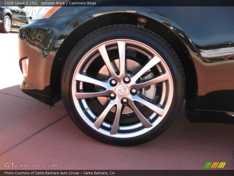 Obsidian Black / Cashmere Beige 2008 Lexus IS 250