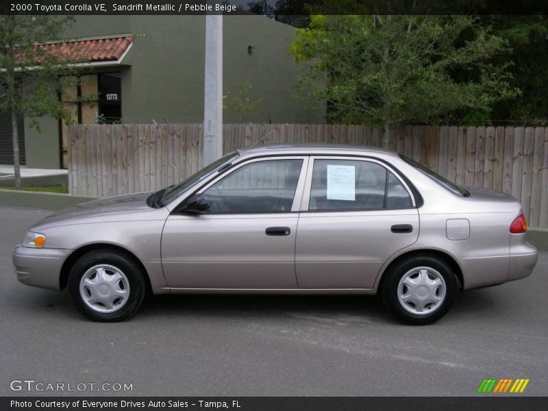 Sandrift Metallic / Pebble Beige 2000 Toyota Corolla VE