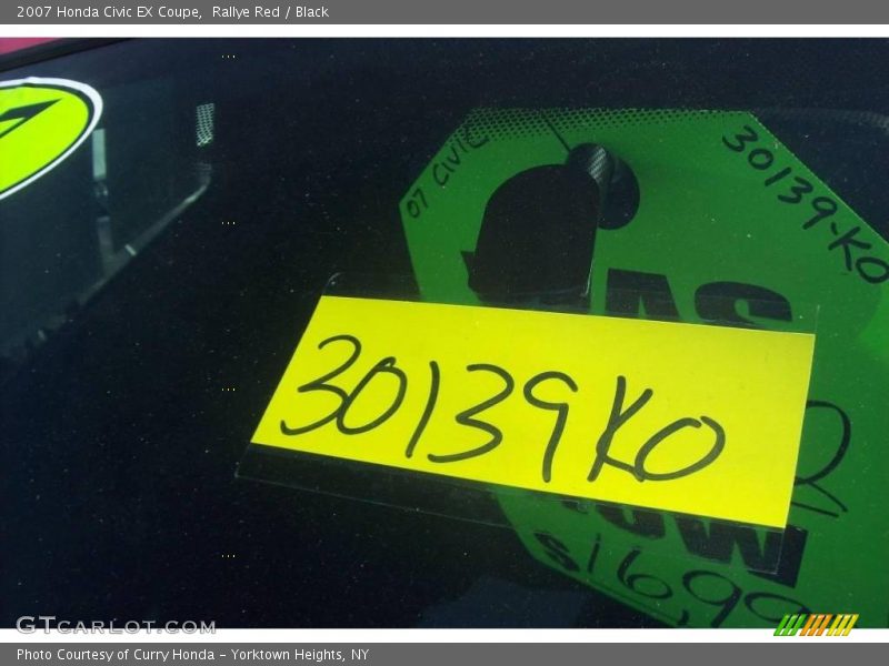 Rallye Red / Black 2007 Honda Civic EX Coupe