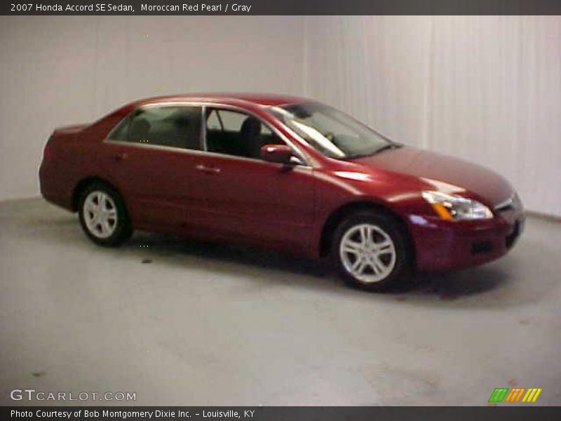 Moroccan Red Pearl / Gray 2007 Honda Accord SE Sedan