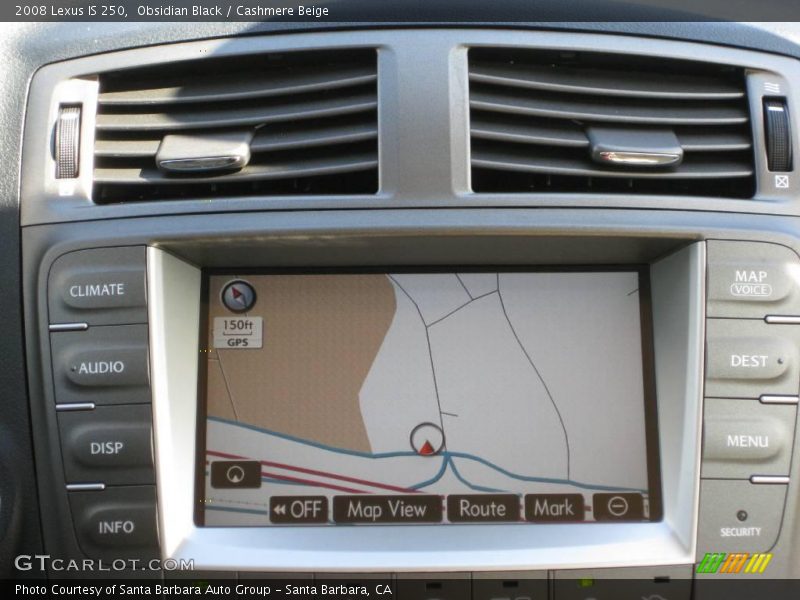 Obsidian Black / Cashmere Beige 2008 Lexus IS 250