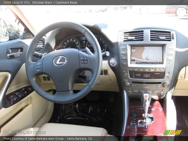Obsidian Black / Cashmere Beige 2008 Lexus IS 250