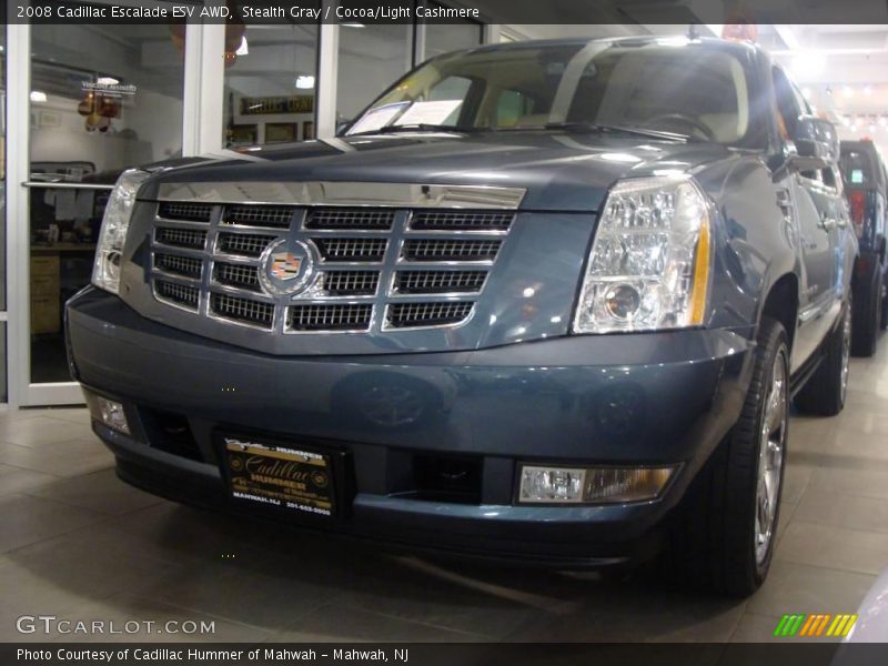 Stealth Gray / Cocoa/Light Cashmere 2008 Cadillac Escalade ESV AWD