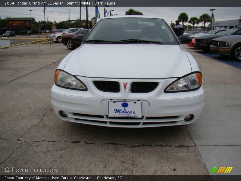 Summit White / Dark Taupe 2004 Pontiac Grand Am SE Sedan