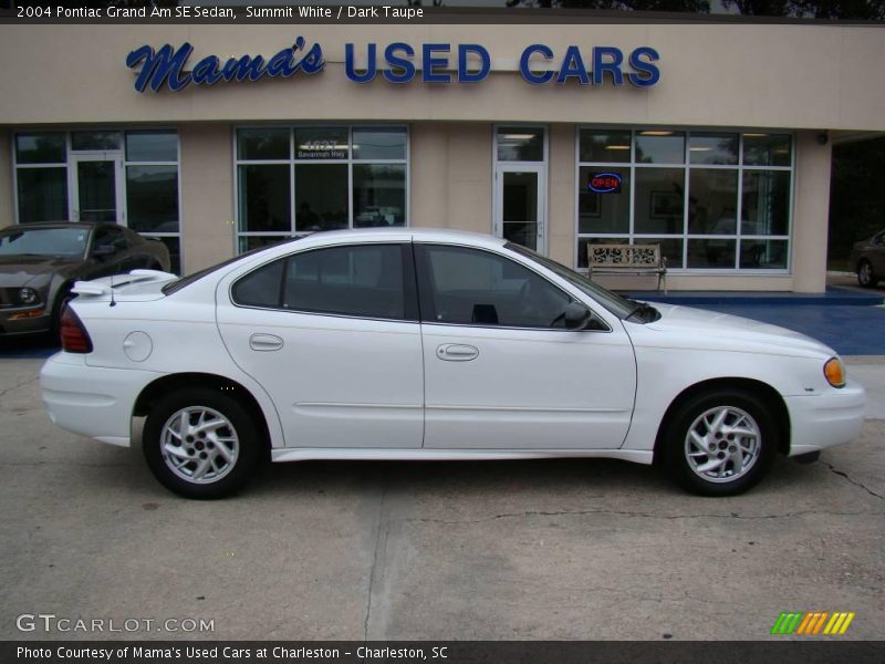 Summit White / Dark Taupe 2004 Pontiac Grand Am SE Sedan
