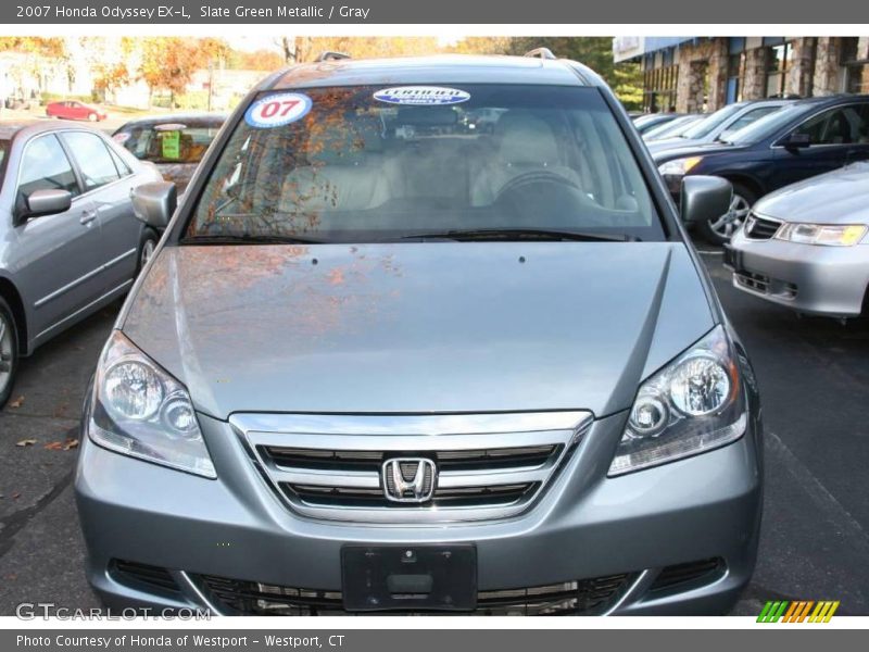 Slate Green Metallic / Gray 2007 Honda Odyssey EX-L