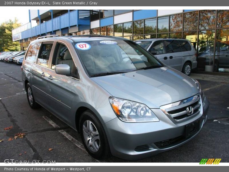 Slate Green Metallic / Gray 2007 Honda Odyssey EX-L