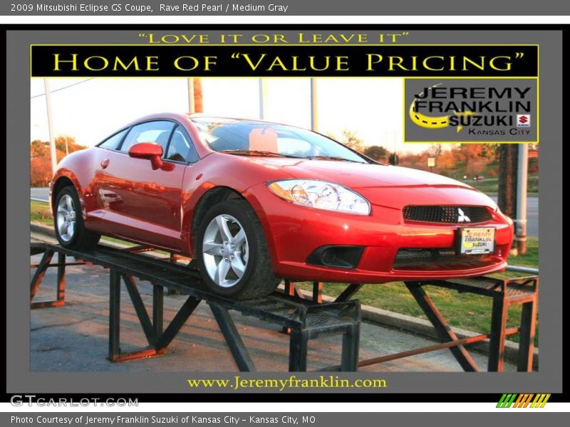 Rave Red Pearl / Medium Gray 2009 Mitsubishi Eclipse GS Coupe