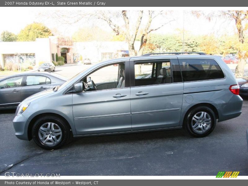 Slate Green Metallic / Gray 2007 Honda Odyssey EX-L