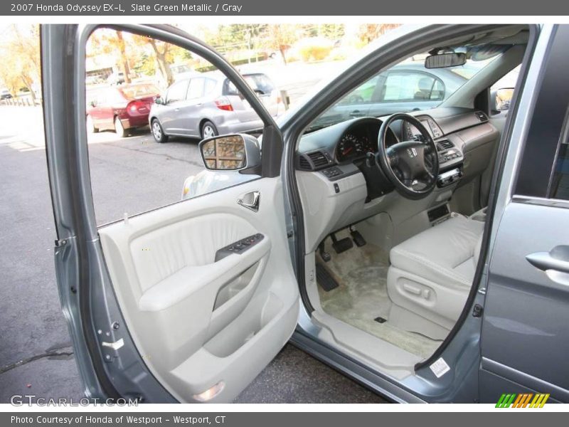 Slate Green Metallic / Gray 2007 Honda Odyssey EX-L