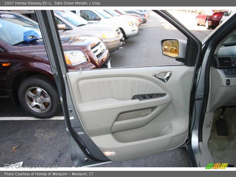 Slate Green Metallic / Gray 2007 Honda Odyssey EX-L