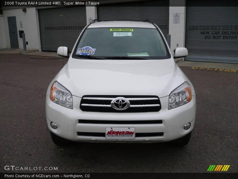 Super White / Taupe 2008 Toyota RAV4 Limited 4WD