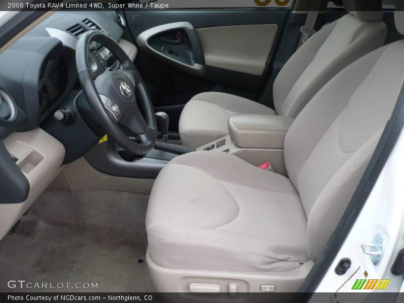 Super White / Taupe 2008 Toyota RAV4 Limited 4WD