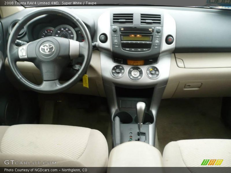 Super White / Taupe 2008 Toyota RAV4 Limited 4WD