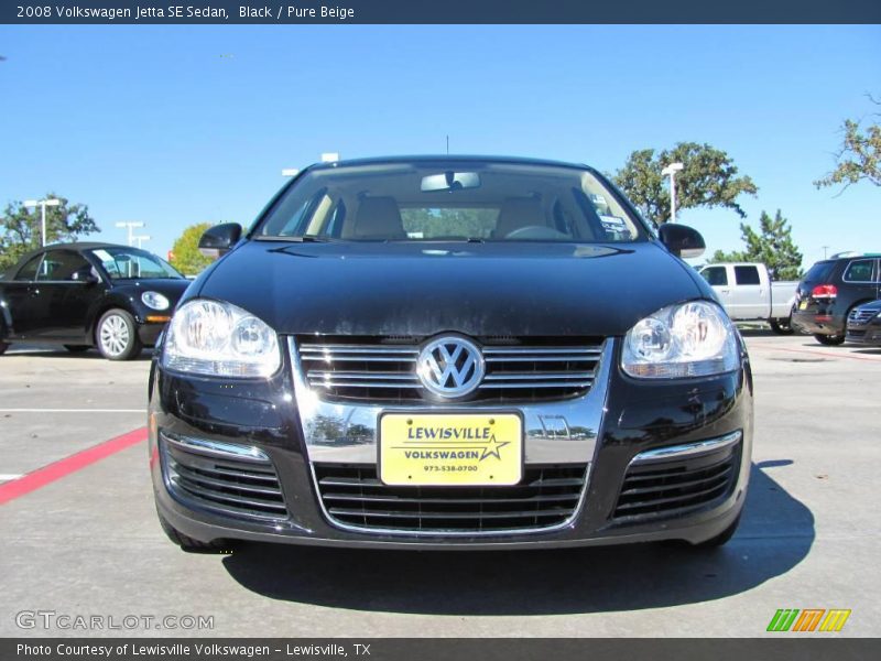 Black / Pure Beige 2008 Volkswagen Jetta SE Sedan